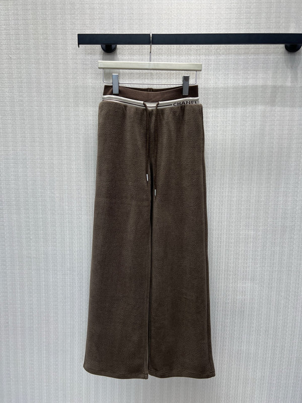 CC 26s Logo Waistband Wide Leg Pants Polyester 450326