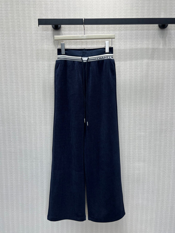 CC 26s Logo Waistband Wide Leg Pants Polyester 450326