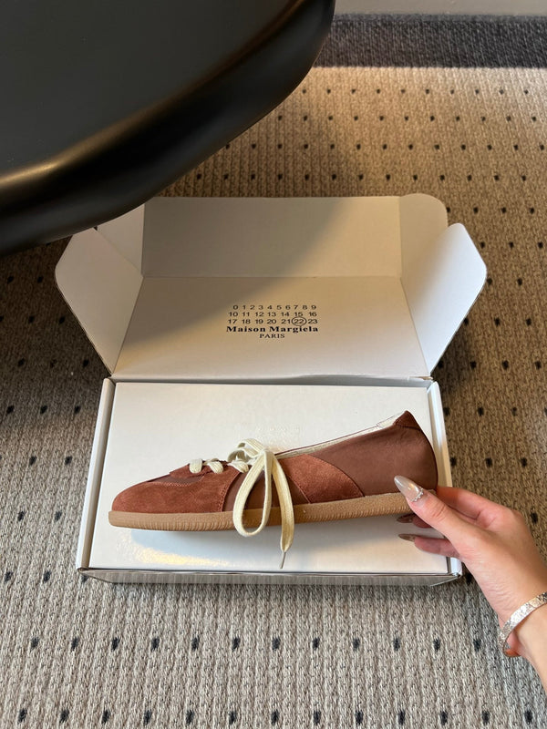 MM Replica Sneakers Brown Suede 803727