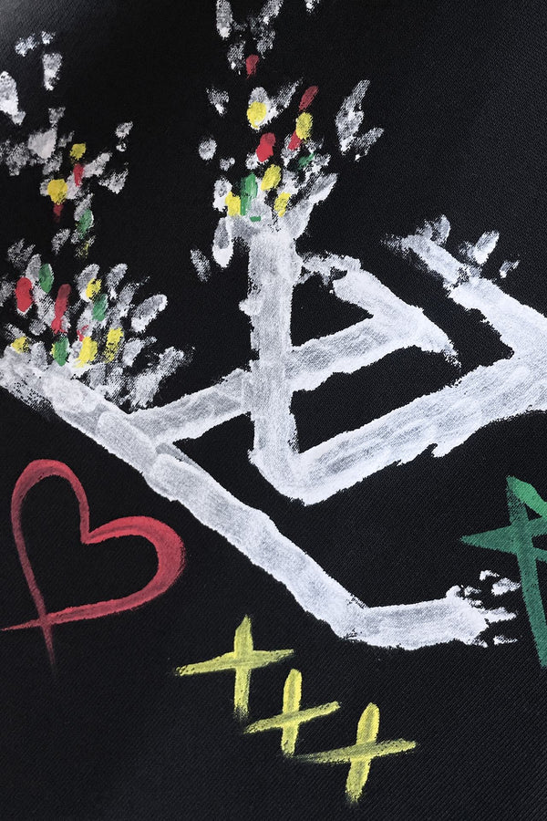 LV T-SHIRT BLACK MIX COLORFUL COTTON 239607
