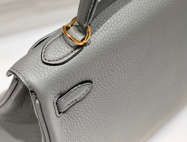 HM KELLY 25CM GRAY TOGO GOLD HARDWARE