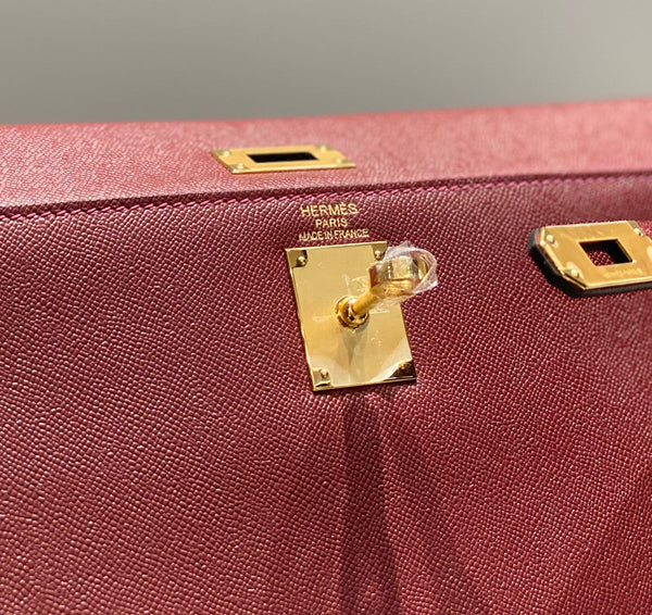 HM Kelly Elan 27cm Red Leather Ghw