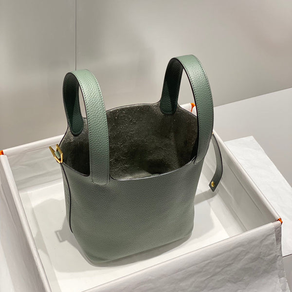picotin lock grass green togo leather gold hardware