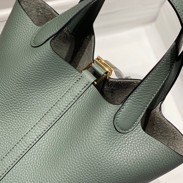 picotin lock grass green togo leather gold hardware