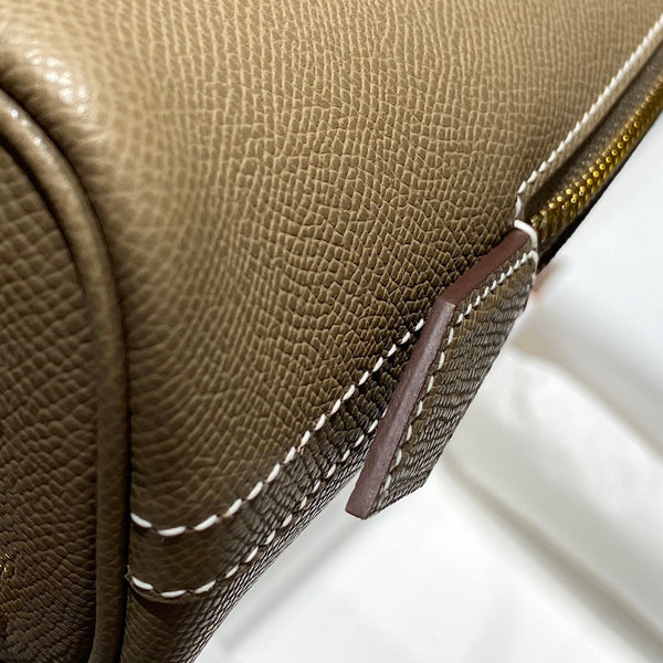 HM Bolide 25 Brown Pastel Epsom Leather Gold Hardware 237387