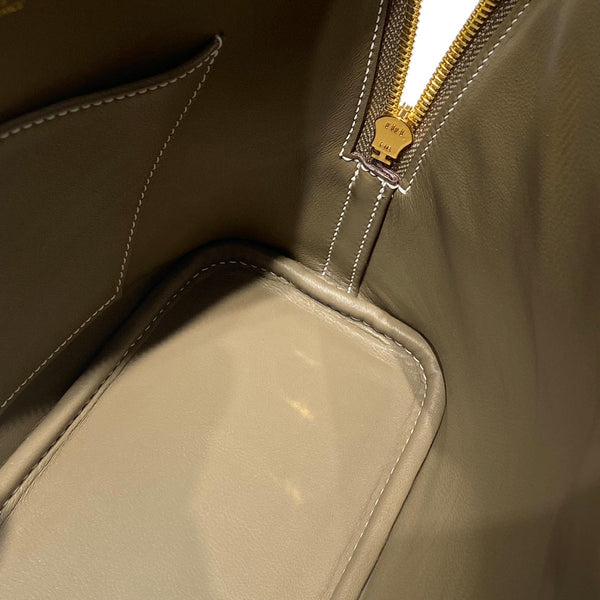 HM Bolide 25 Brown Pastel Epsom Leather Gold Hardware 237387