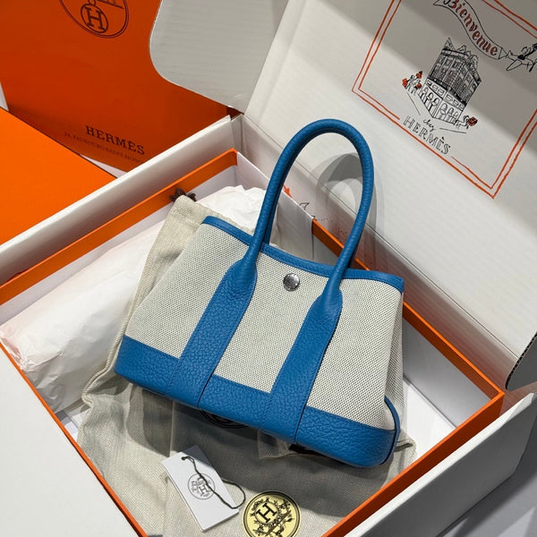 Borsa HM Neo Garden 23 in tela blu Dodger e pelle di vitello Negonda 243334