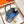 HM Garden Party Mini 23cm Bag Blue Togo Cream Canvas