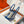 HM Garden Party Mini 23cm Bag Blue Togo Cream Canvas