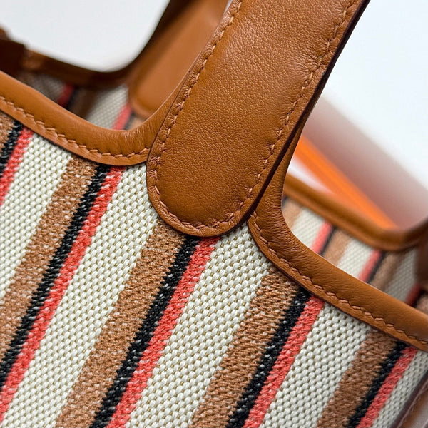 Picotin Lock 18 Gold Swift Calfskin Multicolor Canvas