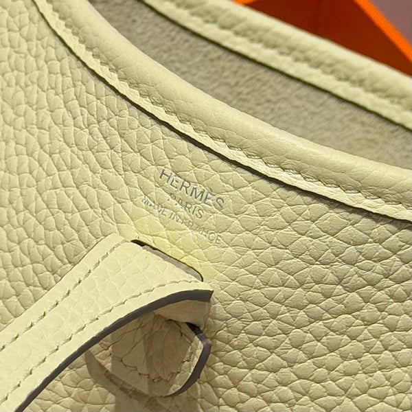 Borsa Hermes Evelyn 18 in pelle Epsom gialla Milton 255527