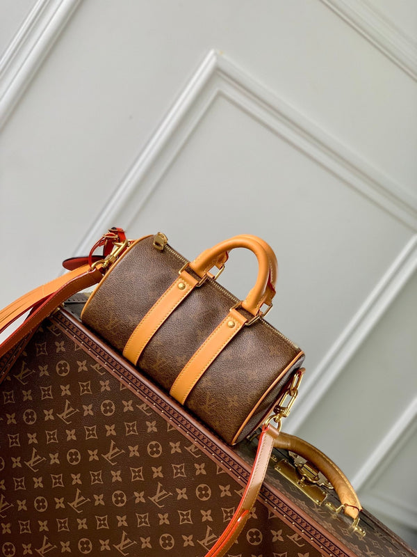 Lv Keepall Bandouliere 25 Monogramma Marrone