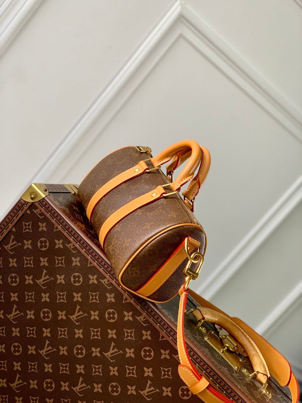 Lv Keepall Bandouliere 25 Monogramma Marrone