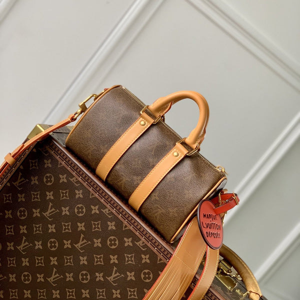 Lv Keepall Bandouliere 25 Monogramma Marrone