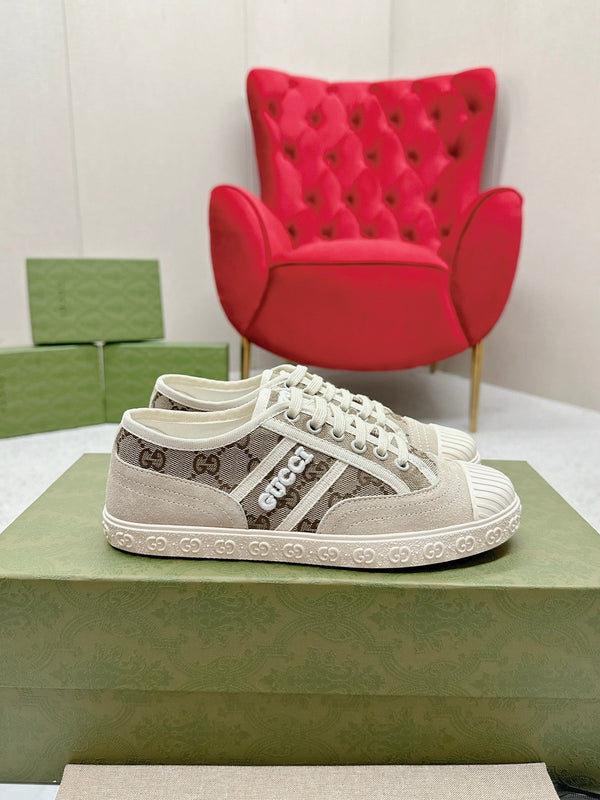 GG TRAINER PUNTA SMERLATA DENIM GRIGIO CHIARO