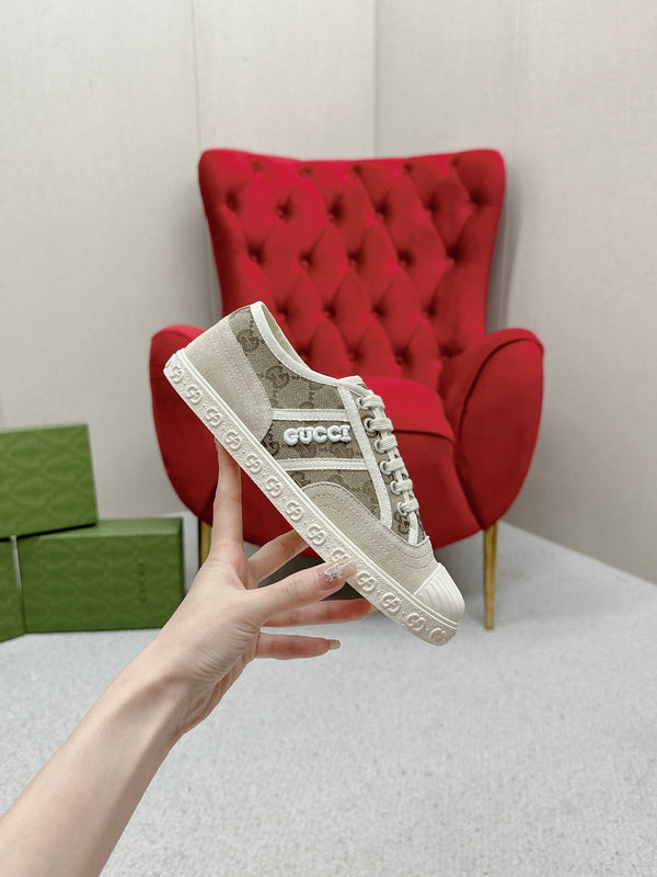 GG TRAINER PUNTA SMERLATA DENIM GRIGIO CHIARO