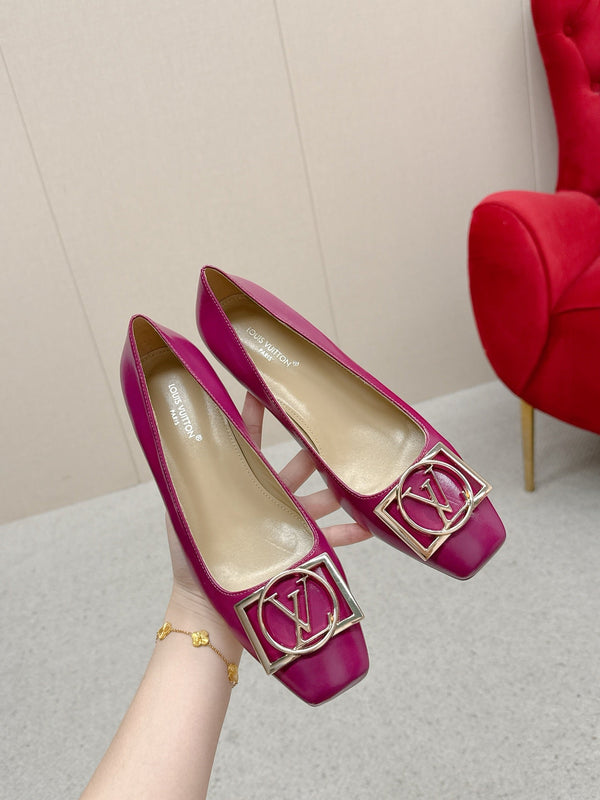 LV Madeleine High Heels Fuchsia Pink Leather 528577