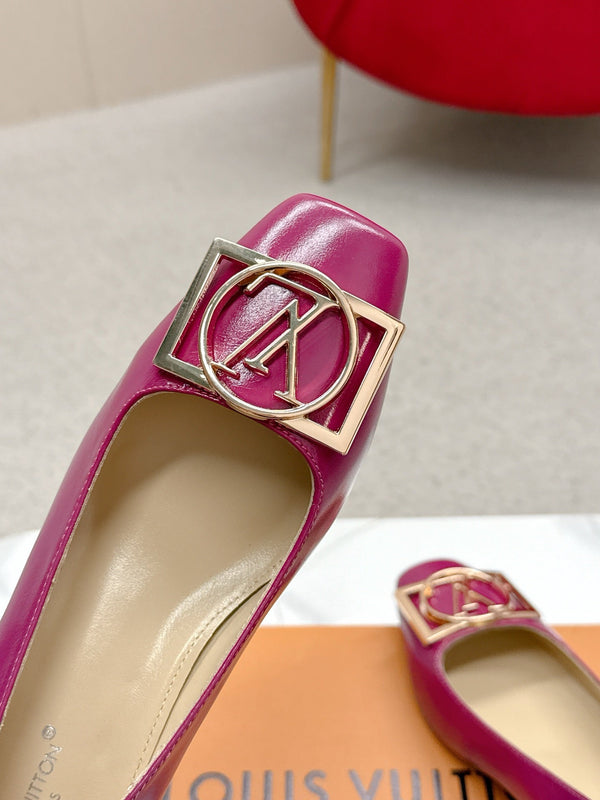 LV Madeleine High Heels Fuchsia Pink Leather 528577