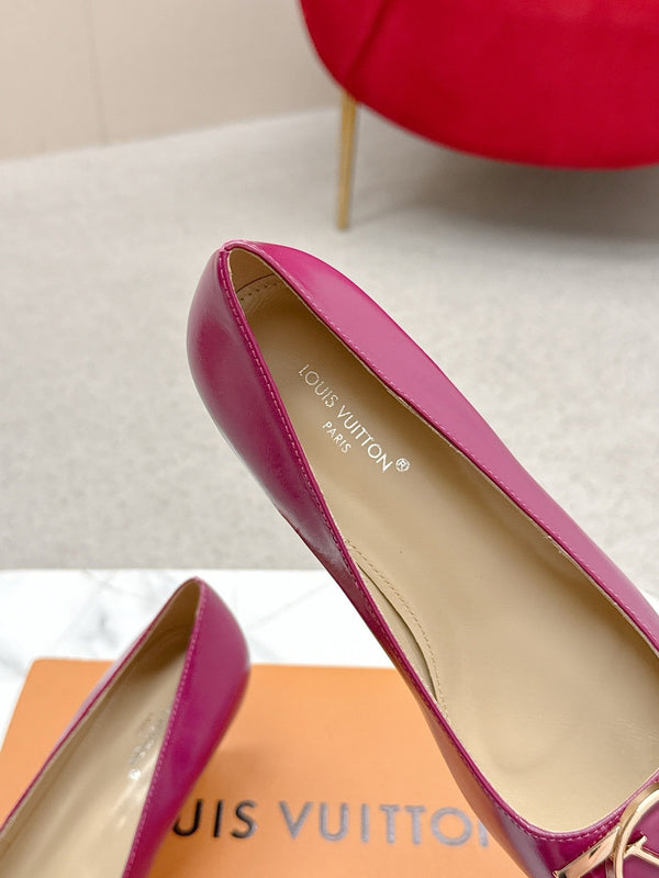 LV Madeleine High Heels Fuchsia Pink Leather 528577