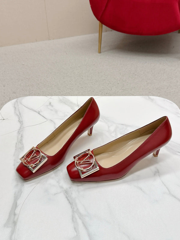 LV Madeleine High Heels Fuchsia Red Leather 528580