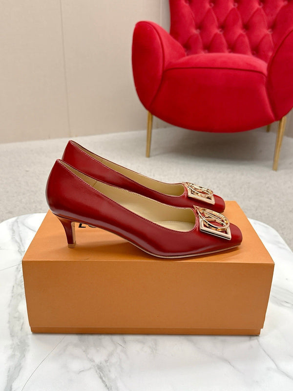 LV Madeleine High Heels Fuchsia Red Leather 528580