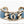 CC 25P IN DENIM-THREADED WIDE CHAIN GOLD METAL BRACELET