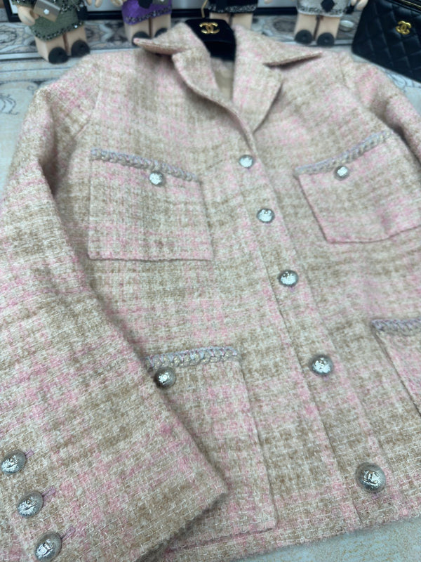Giacca in tweed CC rosa Lana Alpaga 251960
