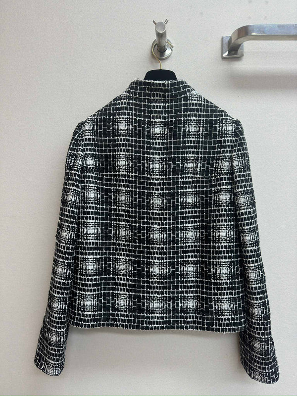 Giacca in tweed CC 25 nera in poliammide e cotone 251893