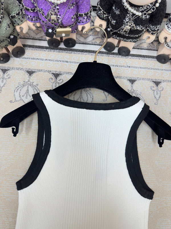 Chanel Tank Top White Wool 232743