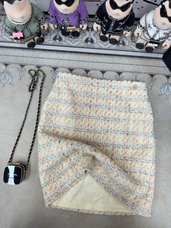 CC Skirt Pink Blue Cotton Polyamide 237356