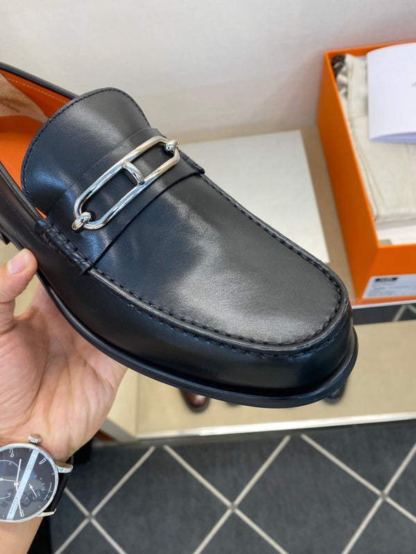 Mocassino Colette da uomo HM in pelle di vitello nera 680420