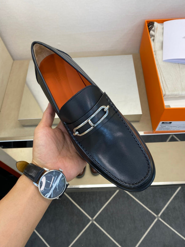 Mocassino Colette da uomo HM in pelle di vitello nera 680420