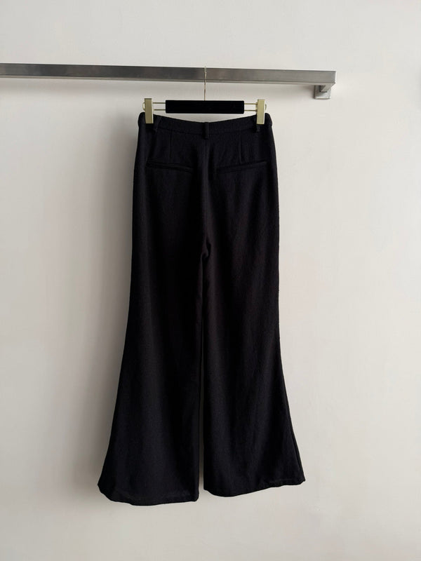 CC 26s Pantalon évasé Laine Viscose Noir 338888