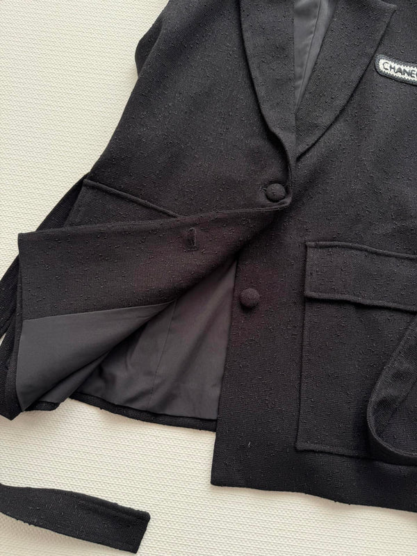 CC 26s Gilet Noir Laine Viscose 338885