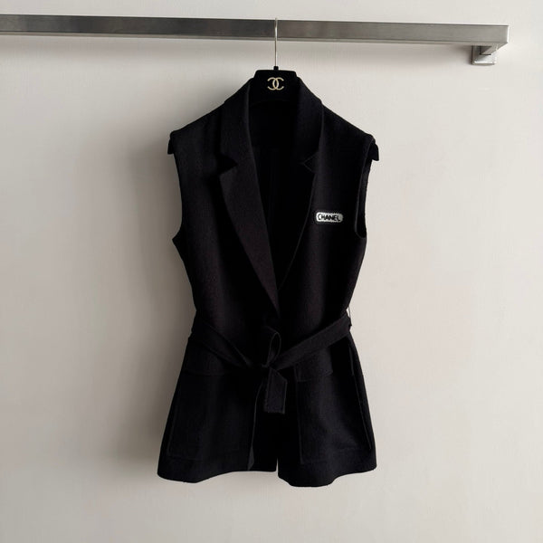 CC 26s Gilet Noir Laine Viscose 338885