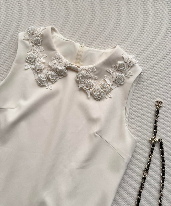 CC 26SS Robe sans manches Blanche Polyester 352964
