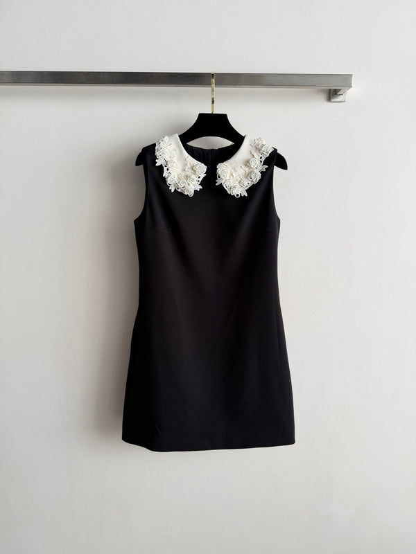 CC 26SS Robe sans manches noire polyester 352966