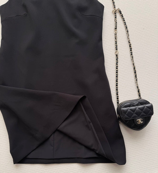 CC 26SS Robe sans manches noire polyester 352966