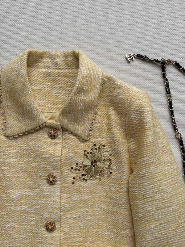 CC Ensemble Tweed Jaune Clair 352994