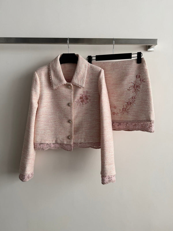 CC Ensemble Tweed Rose Clair 352996