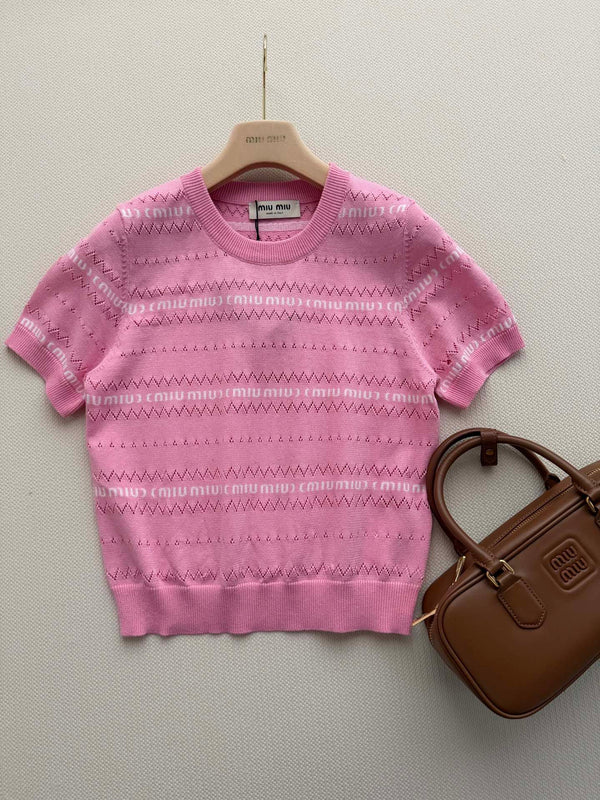 Miu 26s Pullover Pink Knit 363760
