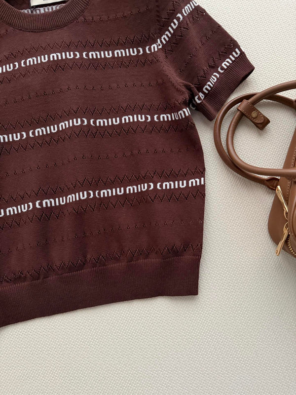 Miu 26s Pullover Coffee Knit 363762