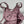 BORSA A TRACOLLA PICCOLA LE CAGOLE 26 CON STRASS IN PELLE DI AGNELLO ROSA CREPE