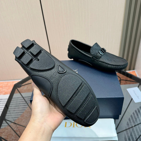 Mocassins CD Odéon Homme Cuir Vachette Grainé Noir 664119