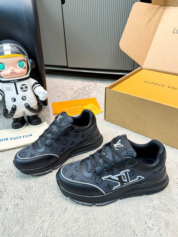 LV Classic Sneaker Black Monogram Mesh Leather 625423