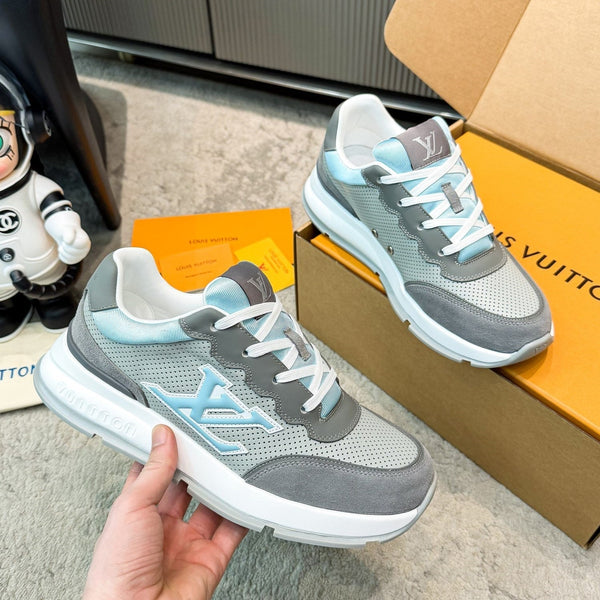 LV Classic Sneaker Grey Blue Suede Mesh 625425