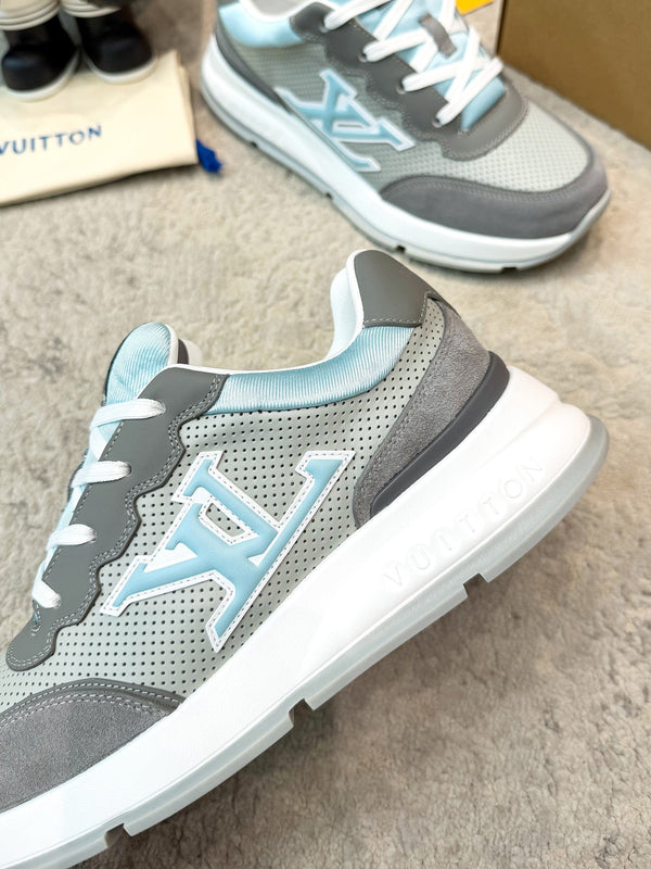 LV Classic Sneaker Grey Blue Suede Mesh 625425