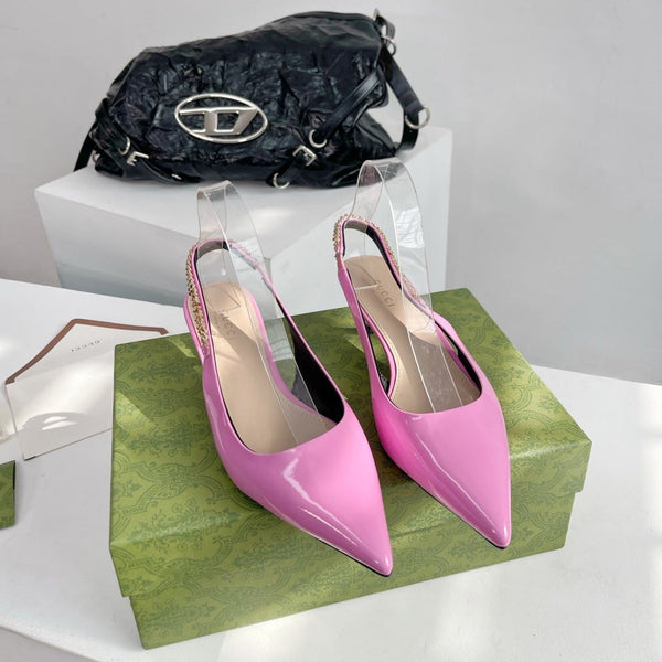 DÉCOLLETÉ GG SIGNORIA 45 SLINGBACK IN PELLE DI AGNELLO TAFFY