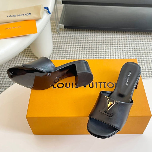 LV Capri Mule 45mm in pelle di vitello nera