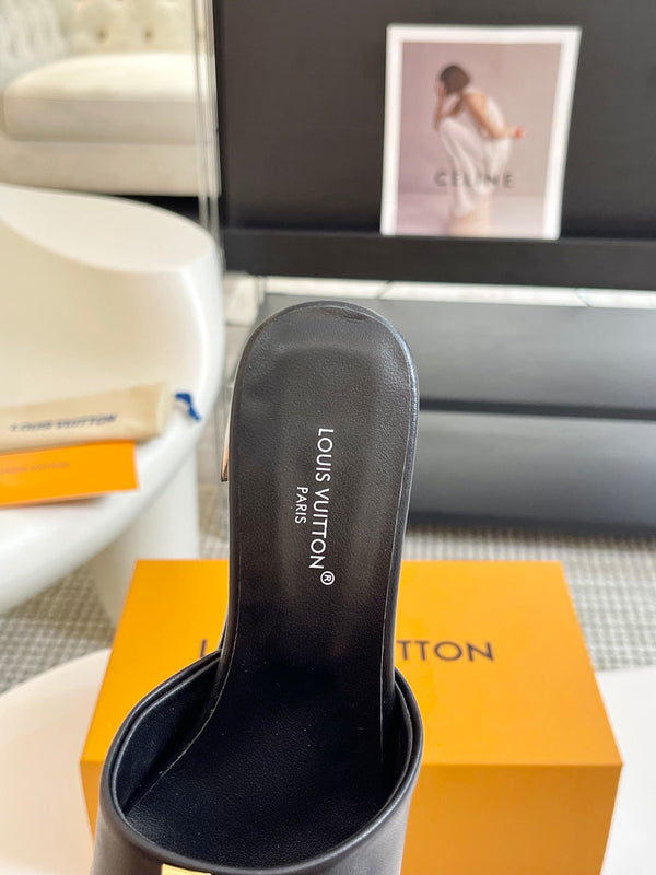 LV Capri Mule 45mm in pelle di vitello nera